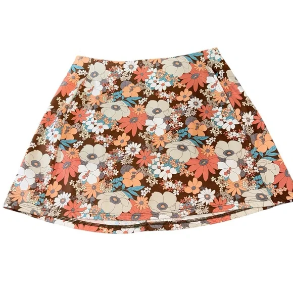 Altar’d State Floral Mini Skirt Womens Medium Retro 70s Boho Mini Skirt - Picture 2 of 7
